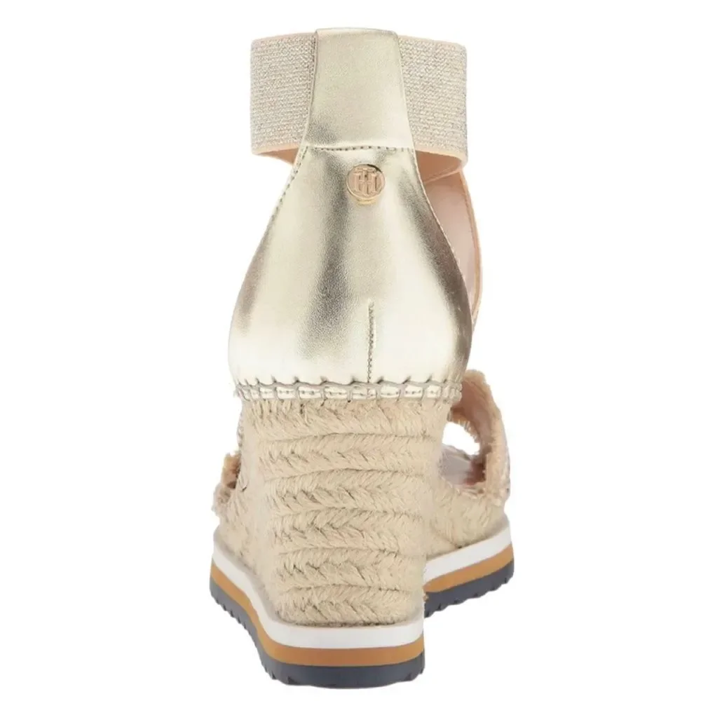 Tommy Hilfiger Yemina Gold Wedges Sz 10